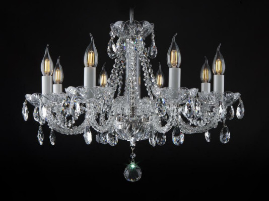 Candelabro de cristal Bohemia, lámpara colgante, cubierta de luces de lámpara.