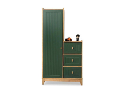 Elegante armario verde de madera para habitación infantil Novedad
