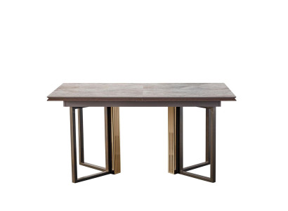 Mesa de comedor Mesa Table Rincón de comer Comedor Madera Mesa de madera Gris