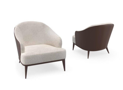 Silla de diseño moderno para sala de estar en color marrón, estilo lujo.