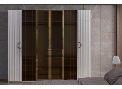 Moderno armario gris claro dormitorio elegantes armarios de vidrio armario.