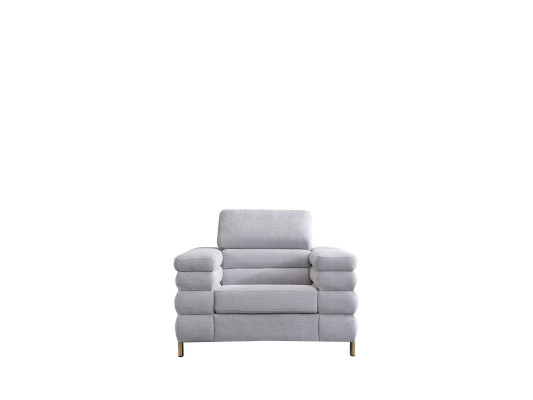 Sillón moderno gris tapizado individual para salón de estar de una plaza.
