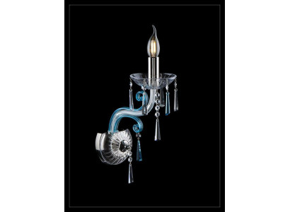 Aplique de pared Bohemia lámpara de araña estilo antiguo lámpara de pared luces azul