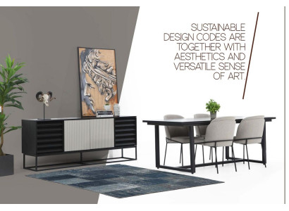 Zona de comedor Conjunto de comedor Comedor Mesa de comedor Sillas 6 piezas Madera Negro Juego Nuevo