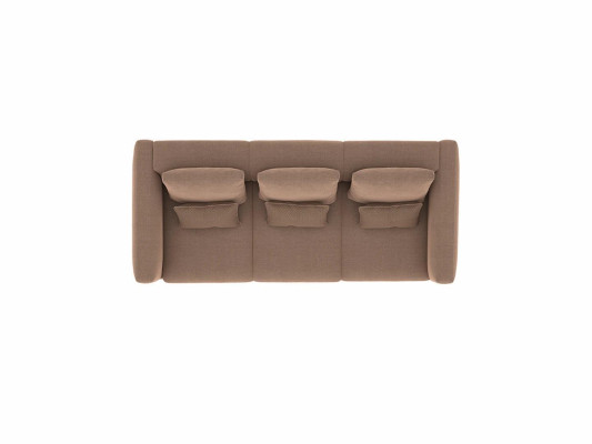 Sala de estar Marrón Sofá de tres plazas Couch Lujo Muebles tapizados Diseño Textil