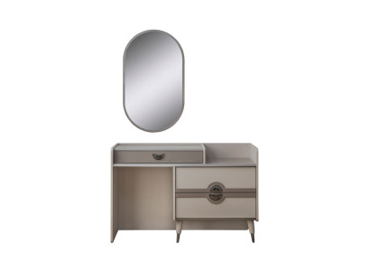Tocador Mesa de maquillaje Consola de maquillaje Espejo Mesa consola Gris