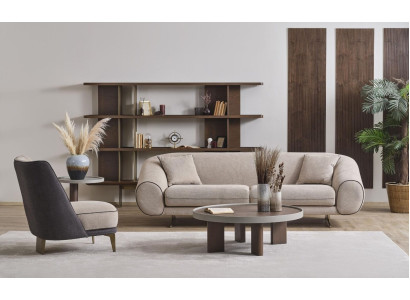 Diseñador de muebles para sala de estar 3+1 asientos, sillón de lujo, mesa de centro, mesa auxiliar.