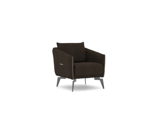 Silla negra diseño moderno de sala de estar en textil de lujo.