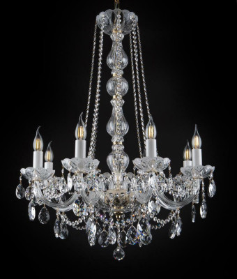 Lámpara de techo colgante de Bohemia de cristal con luces de araña.