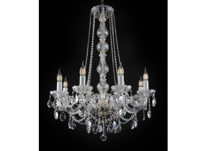 Lámpara de techo colgante de Bohemia de cristal con luces de araña.