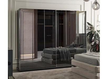 Armario moderno Muebles de dormitorio elegantes Armario de diseño de cristal