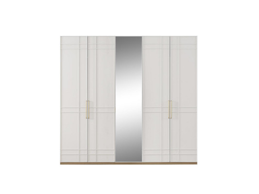 Armarios Armario Armarios Blanco Madera Espejo 5 Puertas Nuevo