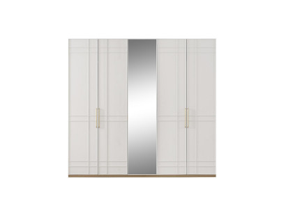 Armarios Armario Armarios Blanco Madera Espejo 5 Puertas Nuevo