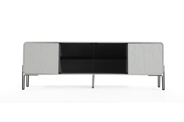 Grupo de comedor Mesa Sillas Aparador Mesa de madera Conjunto de 8 piezas Blanco