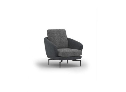 Gris Sillón de lujo Muebles tapizados Sala de estar Diseño Textil Sillón tapizado Nuevo