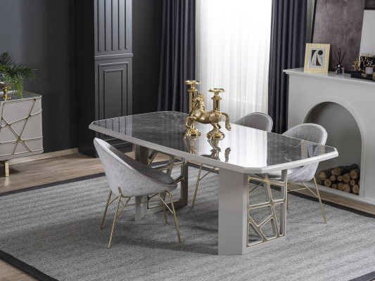 Comedor Muebles modernos Mesa de comedor de lujo 4 sillas Conjunto moderno.