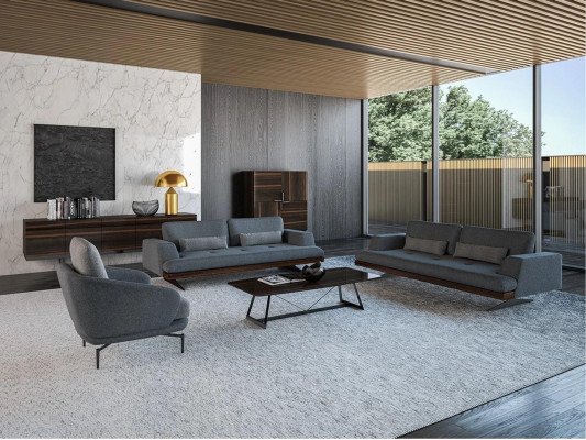 Sofá conjunto de lujo Sofás 4 piezas Conjunto de diseño de mesa de centro moderno