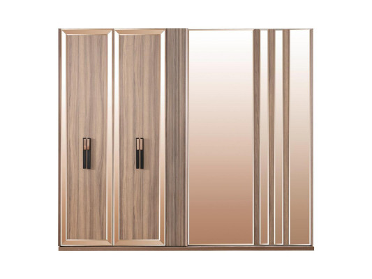 Armarios modernos armario gabinetes de madera dorada para dormitorio.