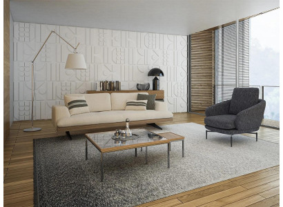 Juego de sala de estar Sofá de tres plazas Diseño de sofá sillón moderno Mesa de centro nuevo