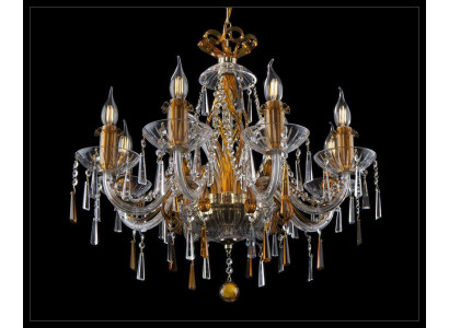 Diseño de araña de luces de techo doradas lámparas de araña de cristal.