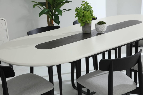 Grupo de comedor Mesa Sillas Mesa Madera Juego 7 piezas Blanco Mesas Nuevo