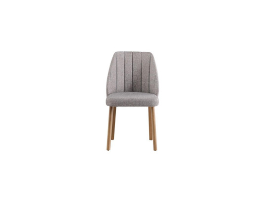 Conjunto de sillas de comedor, 6 piezas, sillas de tela gris, asiento de comedor.