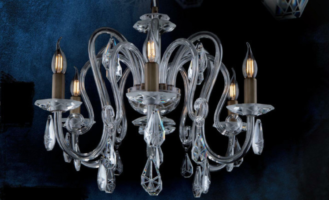 Candelabro de cristal Lámpara colgante Lámpara de techo Bohemia por lámpara