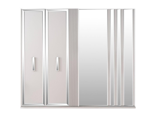 Diseño de armarios de lujo Armario con espejo grande Blanco Madera Moderno