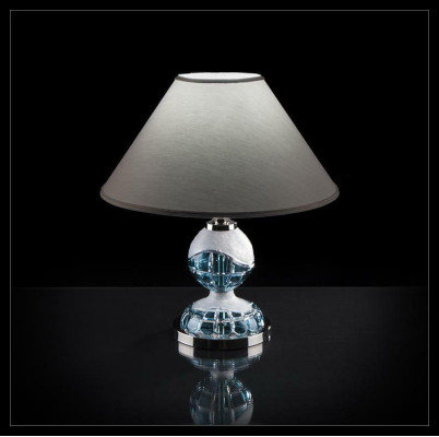 Lámpara de mesa de estilo antiguo, lámpara de corona, lámparas de cristal, luces, luz.