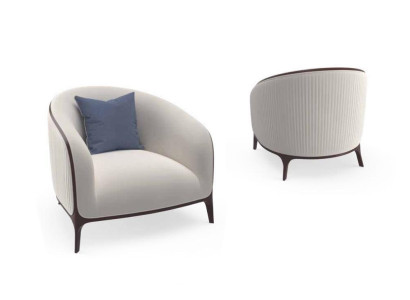 Sillón diseño sofá de 1 plaza textil lounge acolchado lujo asiento relax