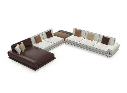 Sofá de sala de estar de madera en forma de U, sofá de esquina de diseño muebles cama relajante