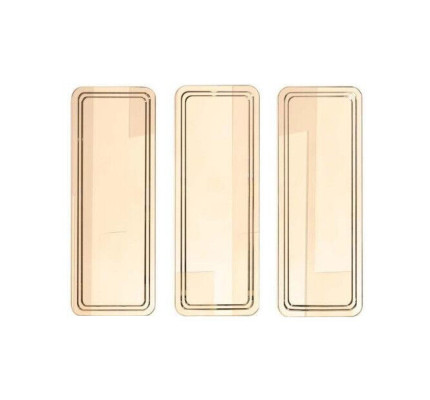 Conjunto de espejos de pared modernos y dorados con tocador y 3 espejos.