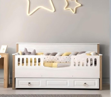 Cama infantil perfecta Mobiliario infantil blanco Juego moderno para niños nuevo