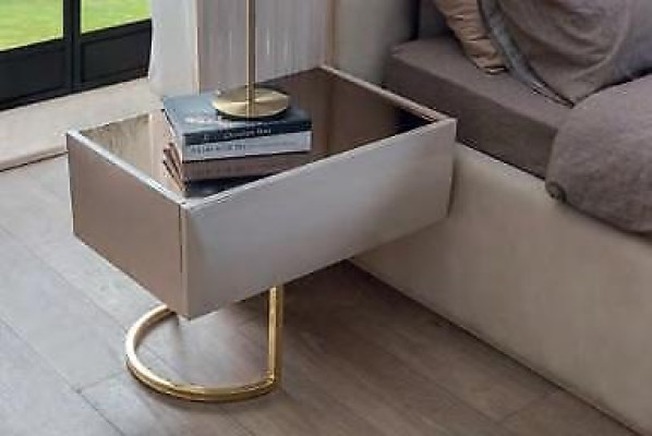 Conjunto de dormitorio blanco con cama, mesitas de noche y marco de madera cama doble de 3 piezas