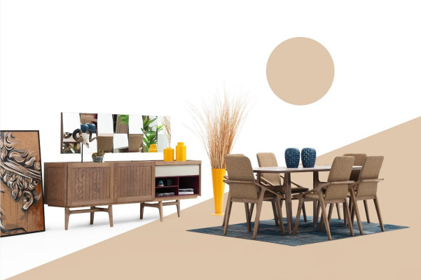 Cómoda Aparador Madera Moderna Marrón Salón Cómoda