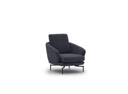 Sillón de lujo tapizado en tela, de diseño, para la sala de estar. Muebles tapizados.