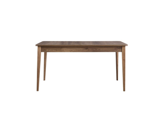 Mesa de comedor extensible de madera marrón de 160 cm.