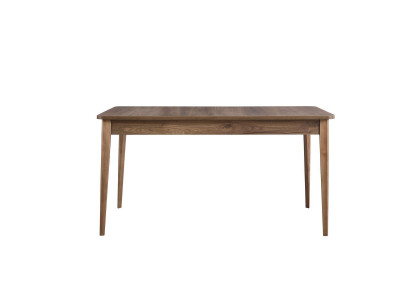 Mesa de comedor extensible de madera marrón de 160 cm.