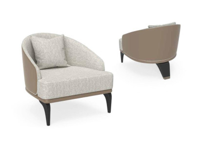 Diseño moderno sillón orejero de lujo de diseño de una sola plaza moderno para la sala de estar.