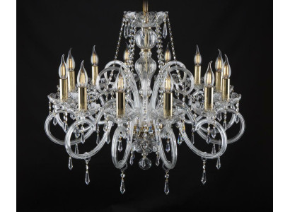 Lámpara de techo de araña de cristal Bohemia.