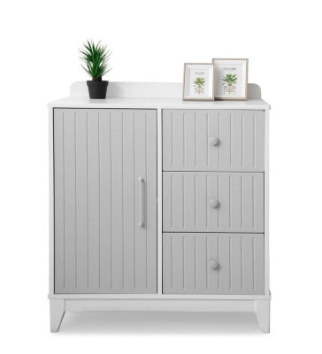 Moderna cómoda para habitación infantil en gris con mucho espacio de almacenamiento lujosa novedad.