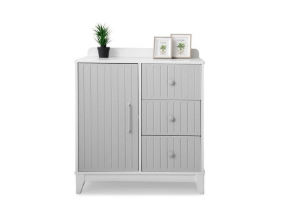 Moderna cómoda para habitación infantil en gris con mucho espacio de almacenamiento lujosa novedad.