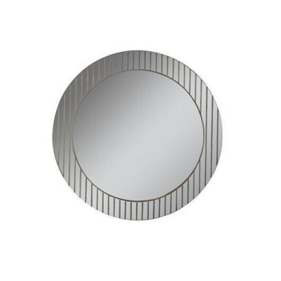 Espejo redondo gris, espejo de diseño para pasillos, espejo decorativo moderno, muebles de lujo.