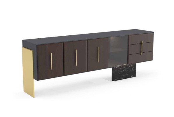 Aparador moderno de madera, muebles cómodas de lujo, diseño de soporte para TV nuevo.