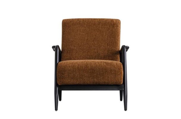 Sillón de salón marrón, individual, de tela, nuevo.