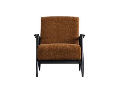 Sillón de salón marrón, individual, de tela, nuevo.