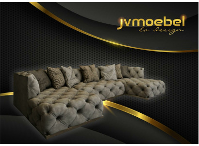 Sofá esquinero sofá sofá tapizado juego de salón en forma de U sofás Chesterfield muebles sofás nuevo