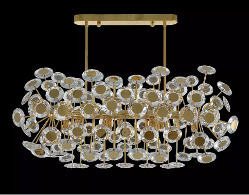 Lámpara de araña de lujo de estilo moderno para la sala de estar, lámpara de dormitorio en oro.