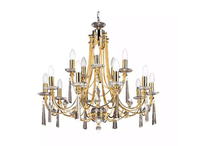 Lujo Lámpara de techo Lámpara de araña Candelabro Arte Oro Cristal