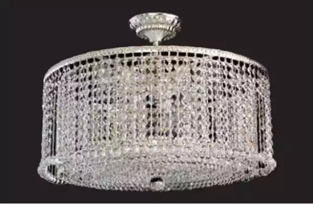 Lámpara de techo de lujo lámpara de araña candelabro lámpara de techo lámparas de plata 60cm
